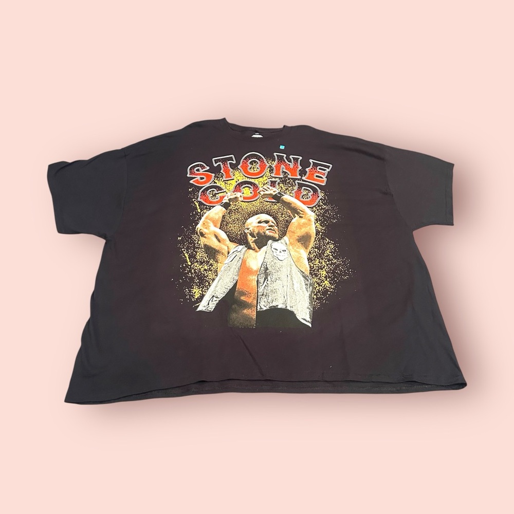 NWT Men's 5X Black WWE Legends Stone Cold Steve Austin Graphic Tee